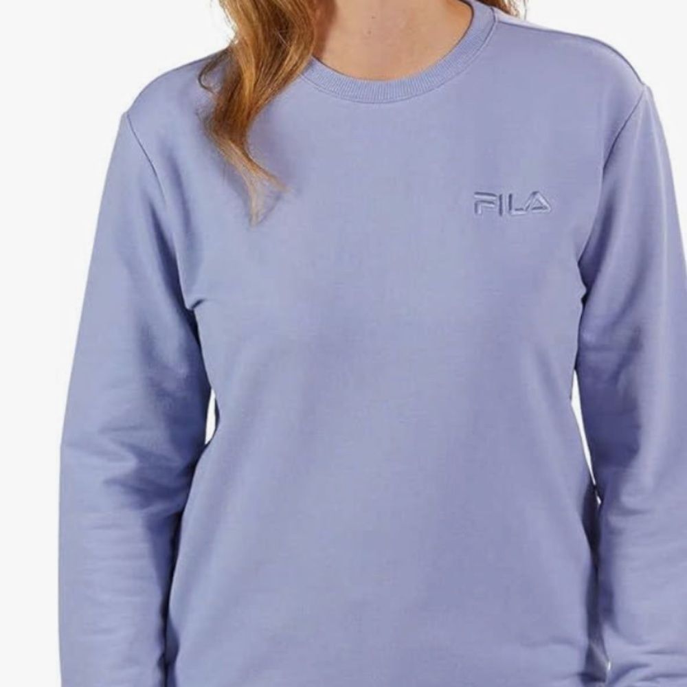 Fila Womens French Terry Crewneck Long Sleeve Sweatshirt Size S Purple NWT